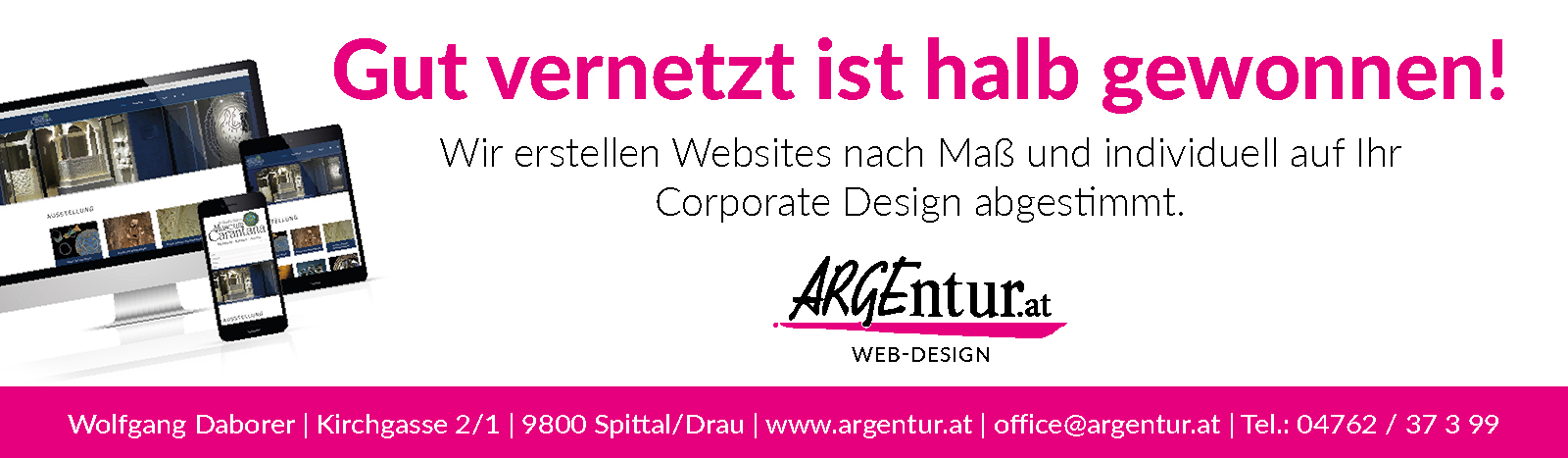 Inserat ARGEntur Grafik und Film Group